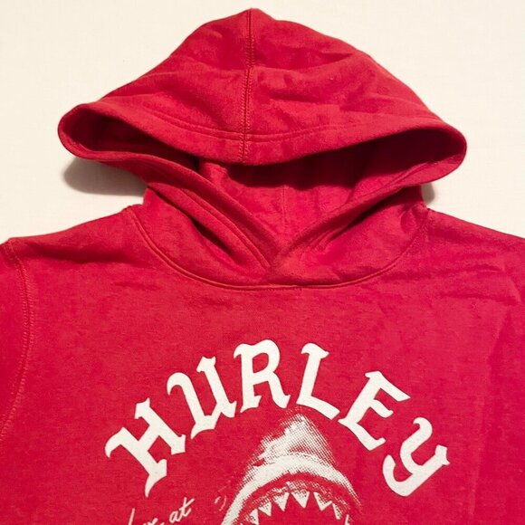 Hurley Red Shark Hoodie Boys Size Large 12-13 Yrs - Picture 3 of 16